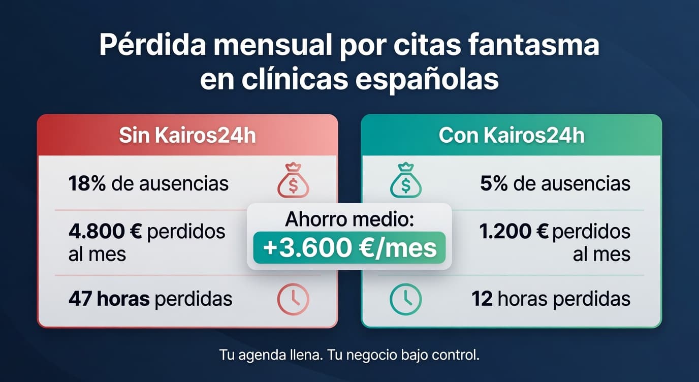 ¿Cuánto dinero estás perdiendo al mes por citas fantasma en tu clínica?